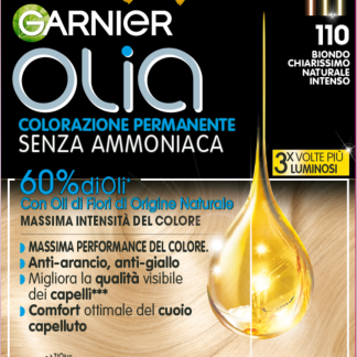 Стойкая краска для волос GARNIER olia, очень светлый натуральный блонд, интенсивный оттенок 110, 1 шт.