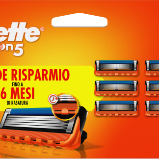 Сменные лезвия для бритвы Gillette Fusion5 Manual Cabrio, 6 шт.