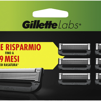 Набор лезвий для бритья Gillette Labs, 6 шт. (специальная упаковка).