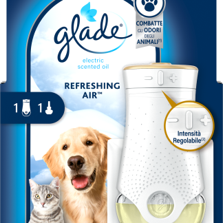 Диффузор Glade с электрическим сменным картриджем с ароматическим маслом - Освежает воздух для домашних животных, 1 шт.