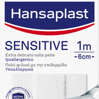 Пластырь Hansaplast Sensitive Strip Plaster 1м x 6см, 1 шт., медицинское изделие.