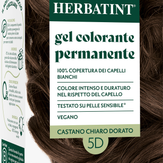 Стойкий гель-краска для волос HERBATINT 5D, светло-золотисто-коричневый, 1 шт.