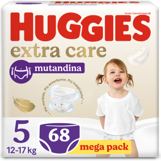 Подгузники-трусики Huggies Extra Care, мегаупаковка, размер 5 (12-17 кг), 68 шт.