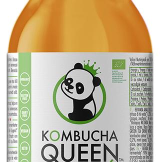 KOMBUCHA QUEEN Комбуча со вкусом лайма и мяты на основе ферментированного зеленого чая, 330 мл