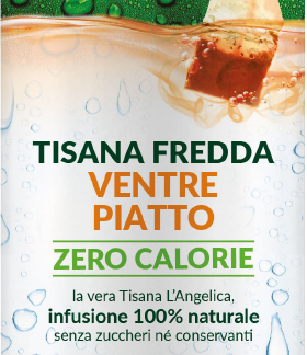 Холодный травяной чай L'ANGELICA для плоского живота, со вкусом персика, фенхеля и мяты, 240 мл. Добавки.