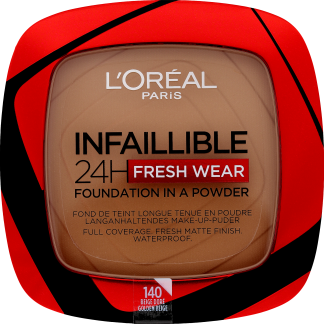 L'ORÉAL PARiS Infaillible 24H Fresh Wear Compact Foundation 140 Beige Doré/Golden Beige, 1 шт.