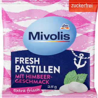 Конфеты Mivolis Extra Fresh со вкусом малины, 25 г