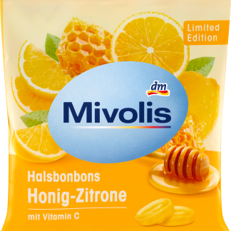 Леденцы для горла Mivolis со вкусом меда и лимона, 75 г