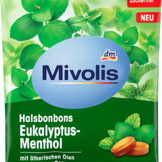 Леденцы от боли в горле Mivolis с эвкалиптом и ментолом, 75 г