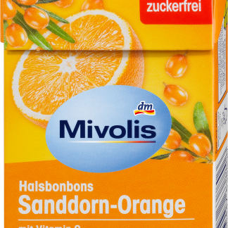 Конфеты Mivolis с облепихой и апельсиновым горлом, 50 г