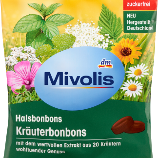 Травяные леденцы для горла Mivolis, 125 г