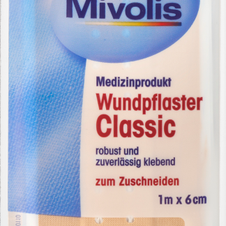 Пластырь Mivolis Classic, нарезаемый по размеру, 1 м x 6 см, 1 м. Для медицинских изделий.