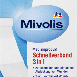 Бинт Mivolis 3-в-1 быстрого действия, 2 шт. Медицинские изделия.