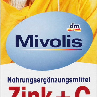 Шипучие таблетки «Миволис» с цинком и витамином С, 82 г. Биологически активные добавки.