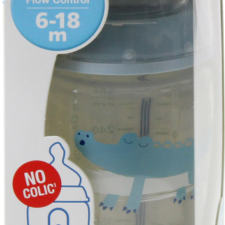 Детская бутылочка NUK против колик с регулировкой температуры и потока, 6-18 месяцев, First Choice+, разные цвета, 1 шт.
