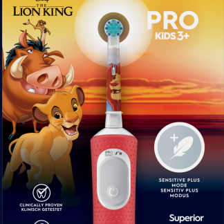 Детская электрическая зубная щетка Oral-B Pro Kids 3+ Король Лев, перезаряжаемая, 1 шт.