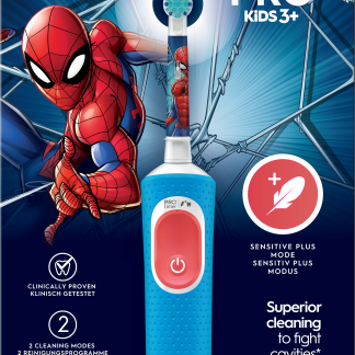 Детская перезаряжаемая электрическая зубная щетка Oral-B Pro Kids 3+ Spiderman, 1 шт.