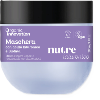 Органическая инновационная маска для лица с гиалуроновой кислотой и биотином, 280 мл
