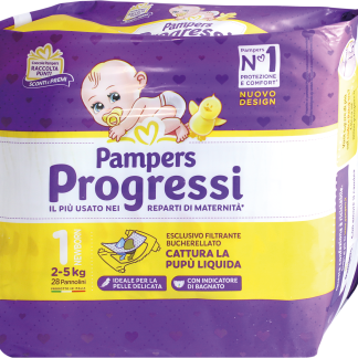 Подгузники Pampers Progressi, размер 1, для новорожденных (2-5 кг), 28 шт.