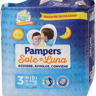 Подгузники Pampers Sun and Moon, размер 3 Миди (4-9 кг), 20 шт.
