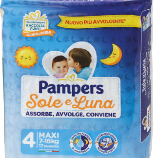Подгузники Pampers Sole e Luna, размер 4 Maxi (7-18 кг), 17 шт.