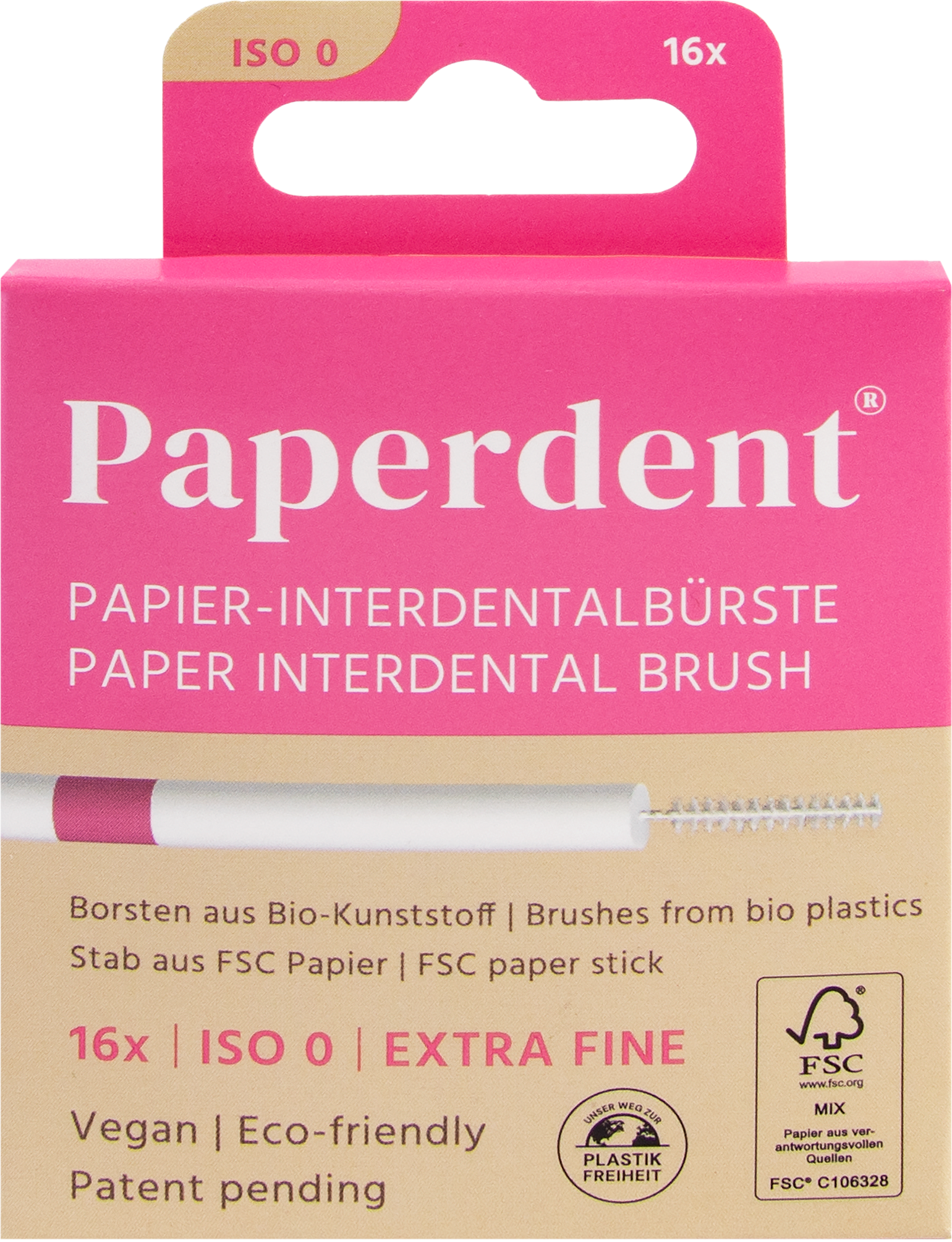 Межзубные щетки Paperdent ISO 0, 16 шт.