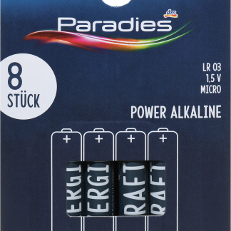 Щелочные батарейки Paradies Micro AAA, 8 шт.