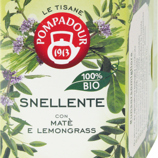 POMPADOUR Органический травяной чай для похудения с мате и лемонграссом, 15 шт.