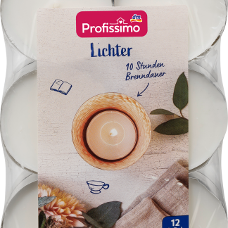 Набор чайных свечей Profissimo Maxi, 12 шт.