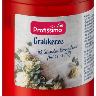 Красная чайная свеча Profissimo с крышкой, 1 шт.