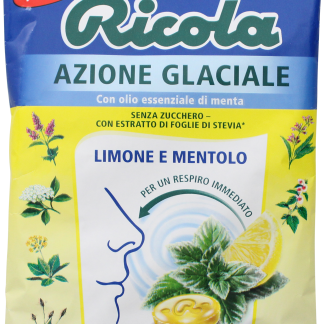 Конфеты Ricola Glacial Action со вкусом лимона и ментола в пакетике 70 г.