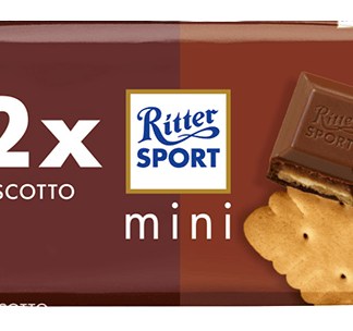 Мини-печенье Ritter SPORT с молочным шоколадом, 33 г