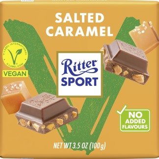 Веганский шоколад Ritter SPORT с соленой карамелью, 100 г
