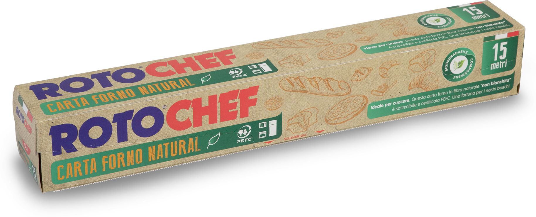 Бумага для выпечки ROTOCHEF Natural, 15 м