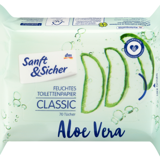 Туалетная бумага Sanft&Sicher Classic Aloe Vera Moist, 70 шт.