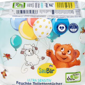 Увлажняющая туалетная бумага SauBär Ultra Sensitive, 120 шт.