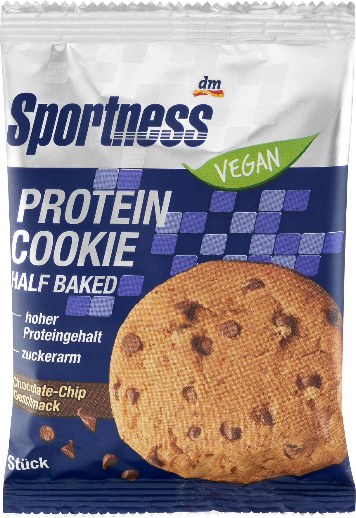 Веганское протеиновое печенье Sportness с шоколадной крошкой, 75 г