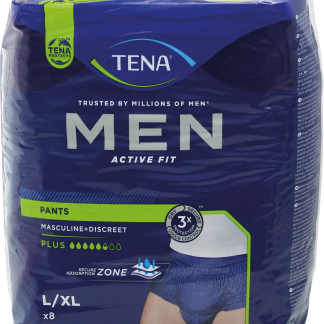 Мужские спортивные брюки TENA, размер L/XL, 8 шт. Медицинские изделия.