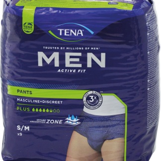 Мужские спортивные брюки TENA, размер S/M, 9 шт. Медицинские изделия.