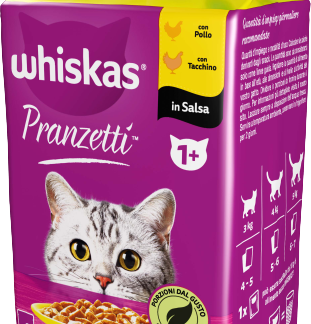 Полноценный корм Whiskas из белого мяса для взрослых кошек, 300 г.