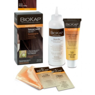 Краска для волос Biokap Nutricolor 6.66 Рубиново-красный - безаммиачная краска для волос