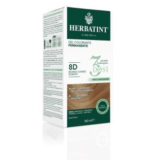 Herbatint 8D Светло-золотистый блонд 300 мл - Стойкая гелевая краска для сияющих и напитанных волос