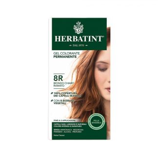 Herbatint 8R Светло-медный блонд - Стойкая гелевая краска для волос 150 мл - Медные пряди для неповторимого образа