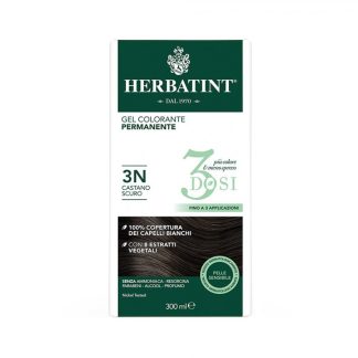 Стойкая гелевая краска для волос Herbatint 3N темно-коричневый 300 мл 3D - без аммиака