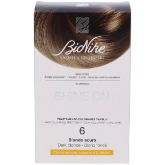 Стойкая краска для волос BioNike Shine On 6 темно-русый.