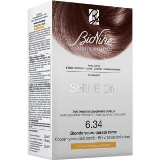 BioNike Shine On Темно-русый золотисто-медный 6.34 – Стойкая краска для волос без аммиака