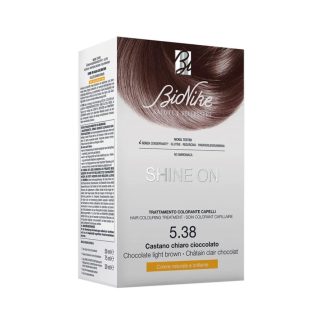 BioNike Shine On 5.38 Светло-шоколадно-коричневый – стойкая краска для волос без аммиака.