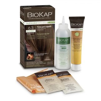 Краска для волос Biokap Nutricolor Delicato Rapid 6.3 темно-золотисто-русый - без парафенилендиамина.
