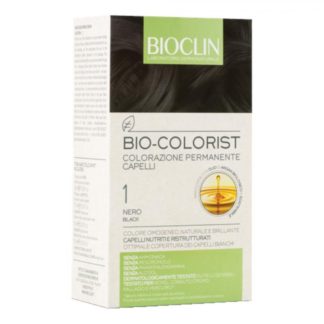 Bioclin Bio-Colorist - Стойкая краска для волос № 1, черная.