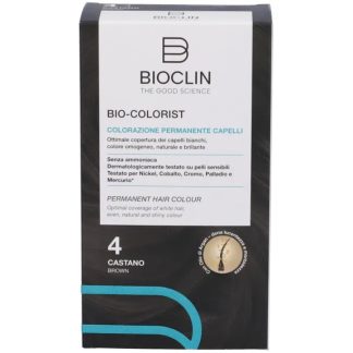 Bioclin Bio Colorist No. 4 Коричневый, стойкая натуральная краска для волос без аммиака.